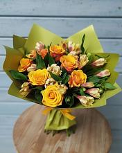 Букет цветов из:  Альстромерии и Розы #REPLACE_PRED# Кузнецах