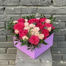 Цветочная композиция из Розы в коробке в Кузнецах