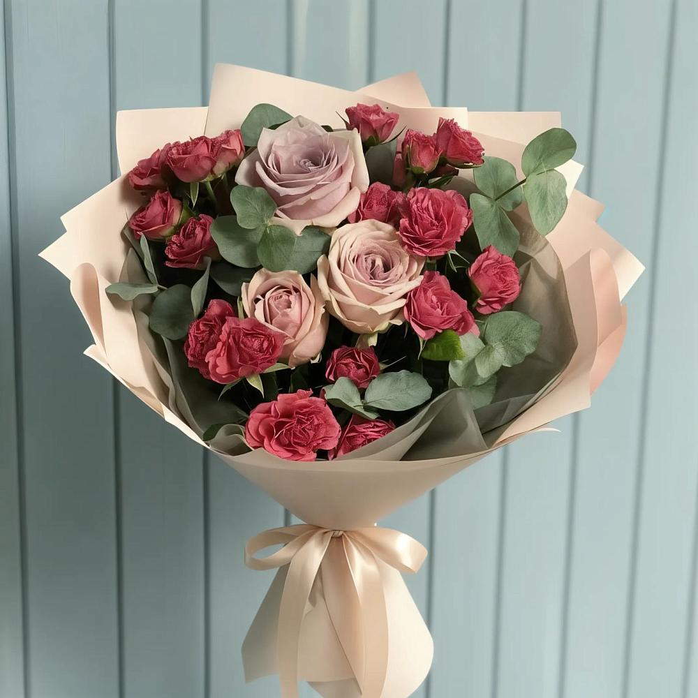 Букет цветов из: Гвоздики и Розы в Кузнецах