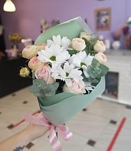 Букет милый в Кузнецах Букет цветов из: Хризантемы и Розы в Кузнецах