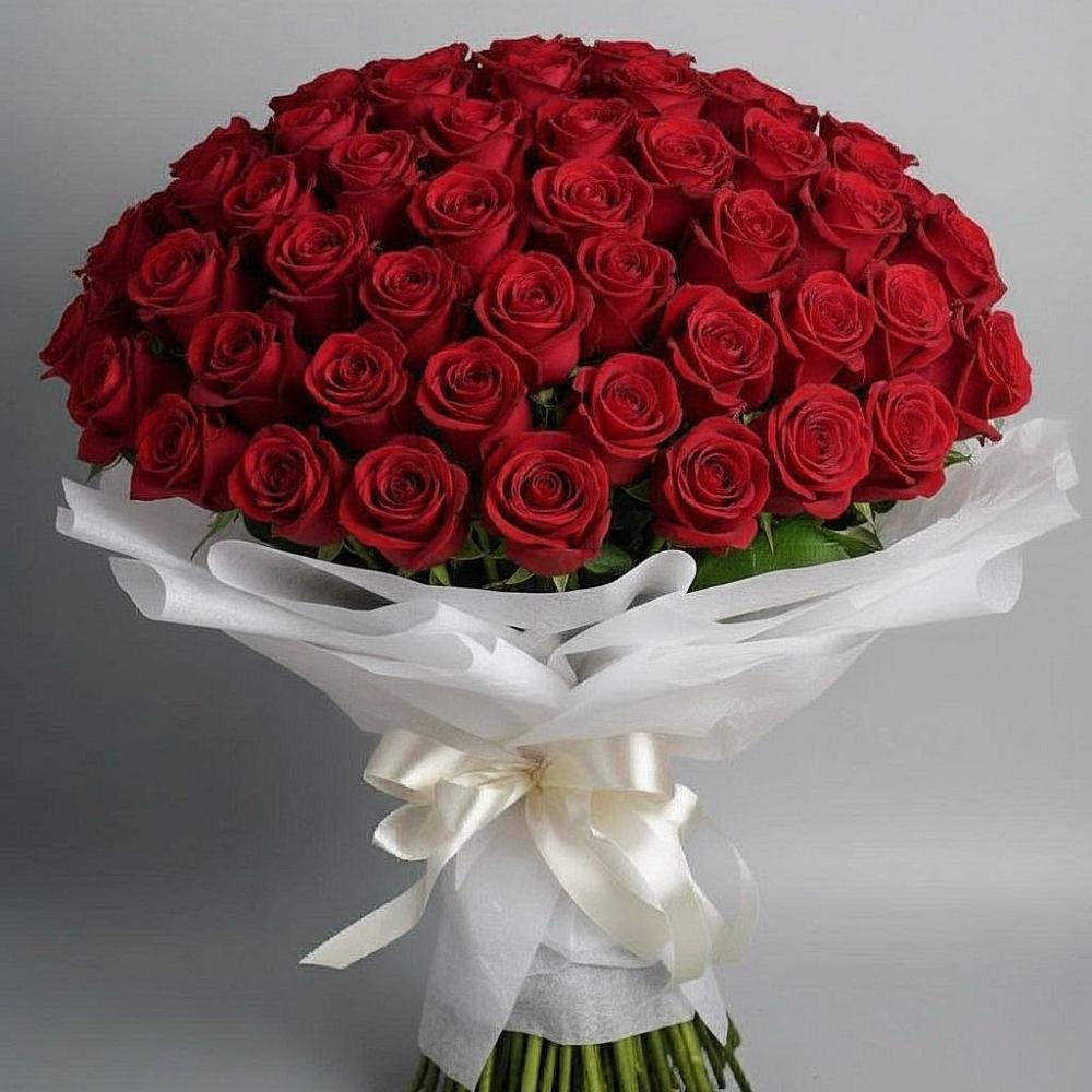 Букет 101 Красная роза Блэк Мэджик в Кузнецах