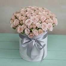 Цветочная композиция из Розы в шляпной коробке в Кузнецах