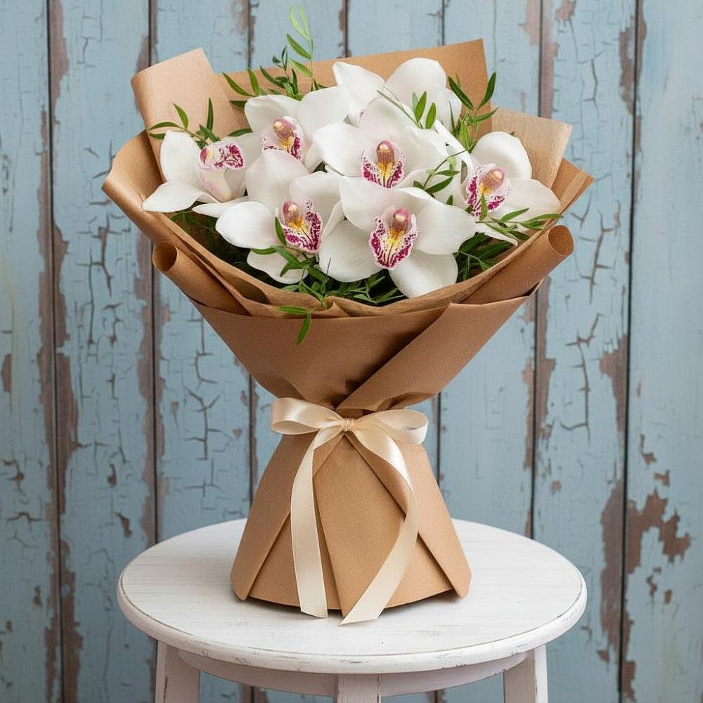 Букет цветов из: Орхидеи и Розы в Кузнецах