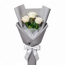 Букет 3 белые розы #REPLACE_PRED# Кузнецах