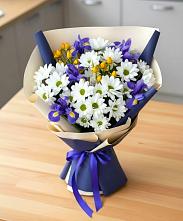 Букет цветов из:  Розы, Ирисы и Хризантемы #REPLACE_PRED# Кузнецах