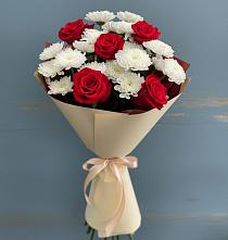 Букет цветов из:  Розы и Хризантемы #REPLACE_PRED# Кузнецах