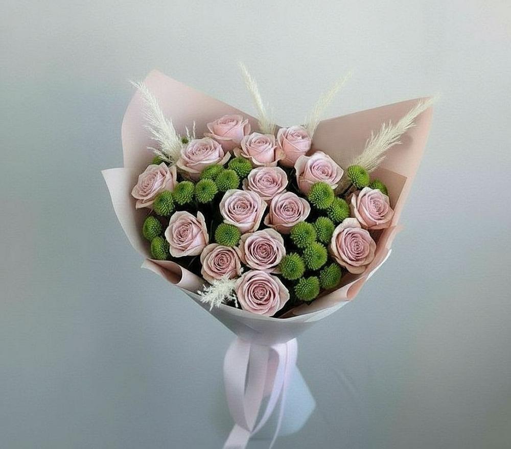 Букет цветов из: Розы и Хризантемы в Кузнецах