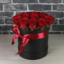 Цветочная композиция из Розы в шляпной коробке в Кузнецах