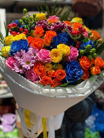 Букет цветов из: Розы и Хризантемы в Кузнецах