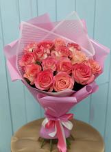 Букет 15 Розовых роз Равель в Кузнецах