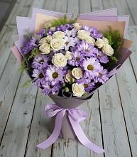 Букет цветов из:  Хризантемы и Розы в Кузнецах